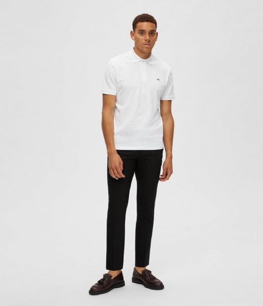 Selected Homme  Dante Short Sleeve Polo Bright White
