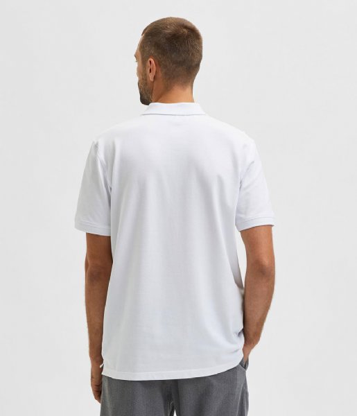 Selected Homme  Aze Ss Polo W Bright White