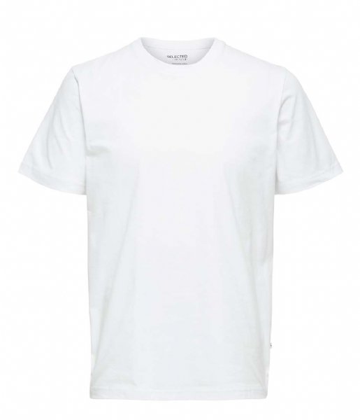 Selected Homme  Norman Short Sleeve O Neck Tee Bright White