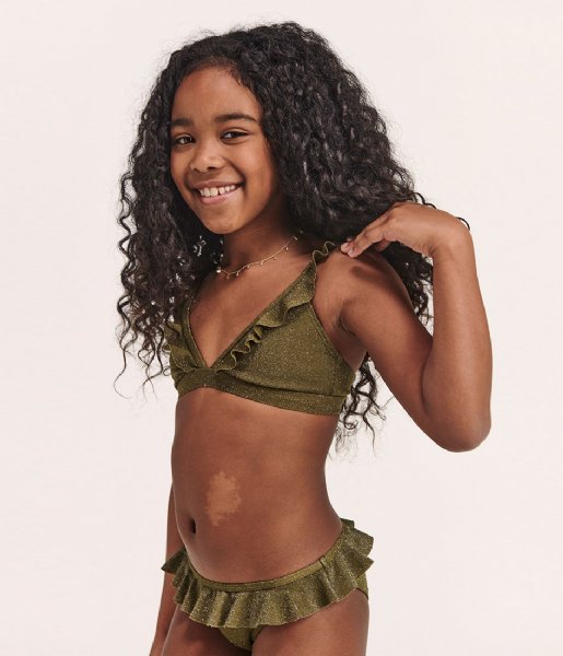 sarcoom Speel Bedienen Shiwi Bikini Kids Bella Bikini Set Sicily Glitter Palmtree Green (779) |  The Little Green Bag