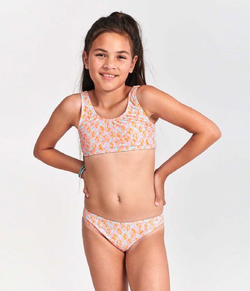 Shiwi  Kids Ruby Bikini Set Tropical Tiger Aqua Sky Blue (632)