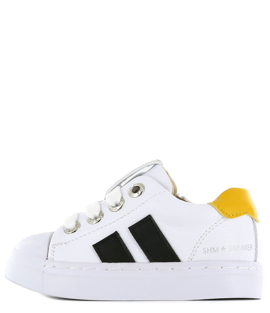 Shoesme SH21S010 A leren sneakers wit/geel online kopen