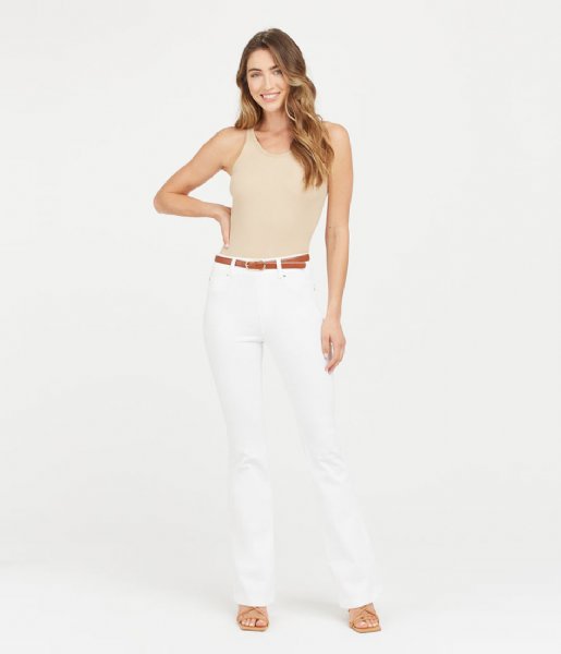 Spanx Broek Denim Flare Jeans White White (1000)