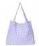 Studio NoosChecked Cotton Mom Bag Lilac