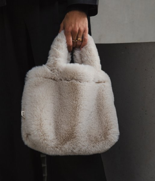 Studio Noos Handtas Faux Fur Mini Handbag Neutral