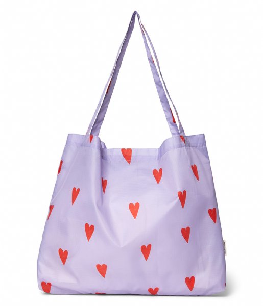 Studio Noos  Hearts Grocery Bag Lilac