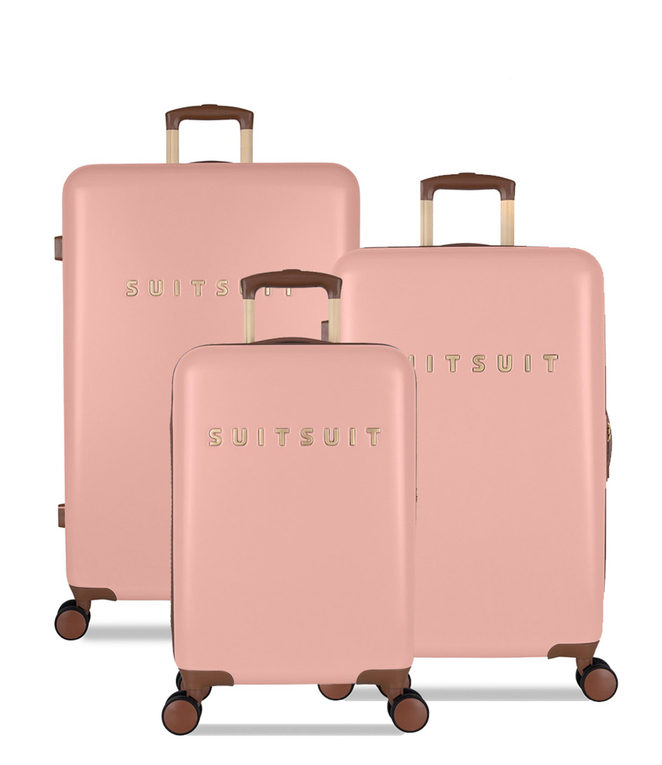 SUITSUIT Suitcase Fabulous Seventies SET 55/66/76 cm Coral Cloud (71719) The Little Green Bag