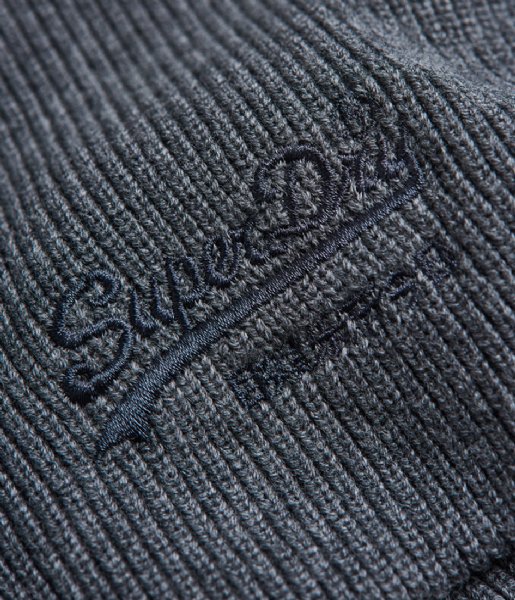 Superdry Muts Vintage Logo Classic Beanie Rich Charcoal Marl (5XZ)