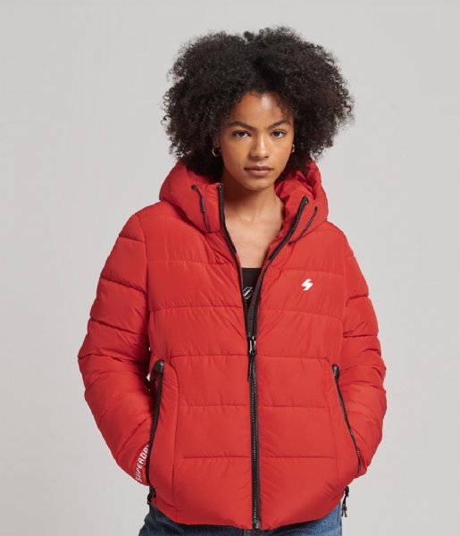 Superdry jas Spirit Sports Puffer Bright Red (60I) | The Green Bag