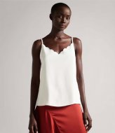 Ted Baker Siina Scallop Neckline Cami Top Ivory