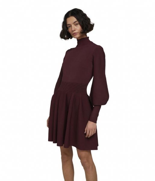 Ted Baker  Naydine Balloon Sleeve Fitted Skate Dress Deep Purple