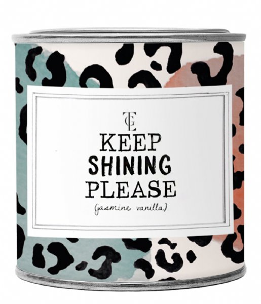 The Gift Label  Candletin 90 gr Keep shining please Jasmine Vanilla Jasmine Vanilla