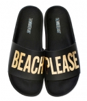The White Brand Slippers Beach Please Zwart the white brand kopen in de aanbieding