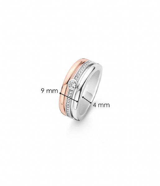 TI SENTO - Milano  925 Sterling Zilver Ring 12094ZR Zilver Rose Plated