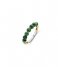 TI SENTO - MilanoSilver Gold Plated Ring 12284MA Malachite