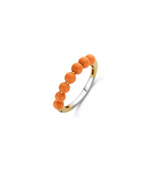 TI SENTO - Milano  Silver Gold Plated Ring 12284OR Orange