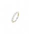 TI SENTO - Milano  Silver Gold Plated Ring 12284YP White (letter)