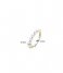 TI SENTO - Milano  Silver Gold Plated Ring 12284YP White (letter)