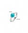 TI SENTO - Milano  Silver Platinum Plated Ring 12290TQ Turquoise