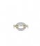 TI SENTO - Milano  Silver Gold Plated Ring 12293ZY Zirconia white yellow gold plated