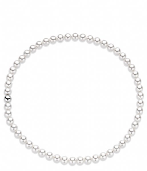 TI SENTO - Milano  Silver Platinum Plated Necklace 34016PW Pearl white