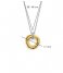 TI SENTO - Milano  925 Sterling Zilver Necklace 3972 Zirconia white yellow gold plated (3972ZY)