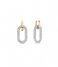 TI SENTO - Milano  925 Sterling Zilveren Earrings 7844 Zirconia White Yellow Gold Plated (7844ZY)