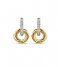TI SENTO - Milano  925 Sterling Zilveren Earrings 7857 Zirconia white yellow gold plated (7857ZY)