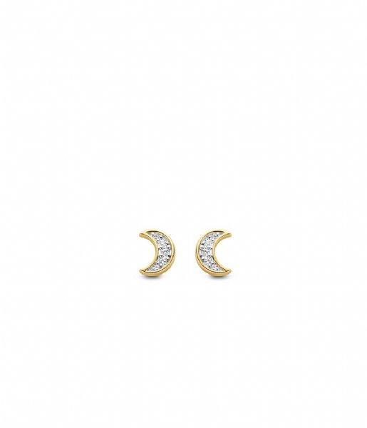 TI SENTO - Milano  925 Sterling Zilveren Earrings 7862 Zirconia white yellow gold plated (7862ZY)