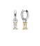 TI SENTO - Milano  925 Sterling Zilveren Earrings 7866 Zirconia white yellow gold plated (7866ZY)