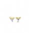 TI SENTO - Milano  925 Sterling Zilveren Oorbel 7887 Zirconia White Yellow Gold Plated (ZY)