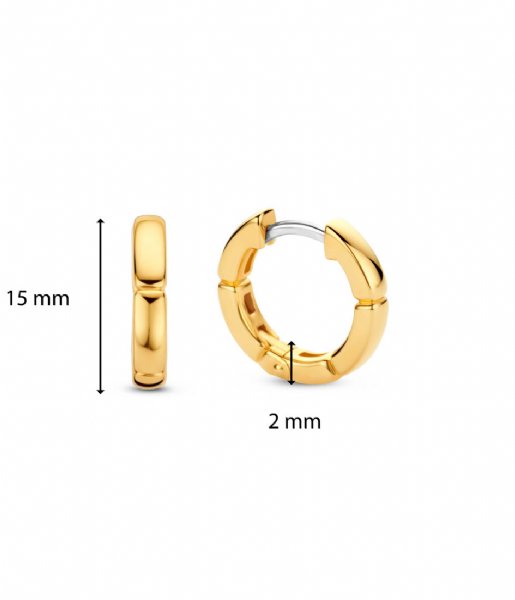 TI SENTO - Milano  Zilver Gold Plated Oorbellen 7889SY Zilver Gold Plated