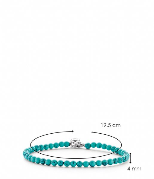 TI SENTO - Milano  925 Sterling Zilveren Armband 2908 Turquoise (2908TQ)