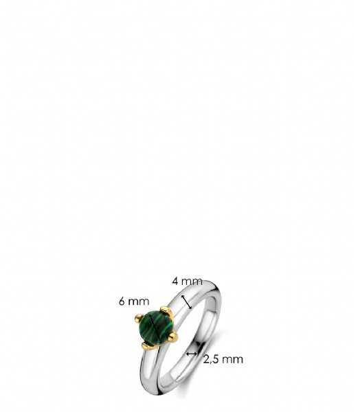 Mark Nu geboorte TI SENTO - Milano Ring 925 Sterling Zilver Ring 12126 Malachite (12126MA) |  The Little Green Bag