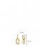 TI SENTO - Milano  925 Sterling Zilver Earrings 7831 Silver yellow gold plated (7831SY)