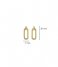 TI SENTO - Milano  925 Sterling Zilveren Earrings 7847 Silver Yellow Gold Plated (7847SY)