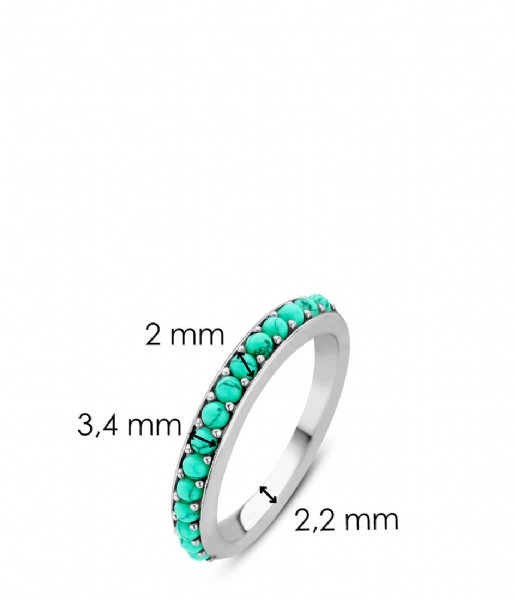 TI SENTO - Milano  925 Sterling silver Ring 12123 turquoise (12123TQ)