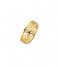 TI SENTO - Milano  925 Sterling Zilveren Ring 12227 Zirconia White Yellow Gold Plated (12227ZY)