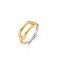 TI SENTO - Milano  925 Sterling Zilveren Ring 12229 Silver Yellow Gold Plated (12229SY)