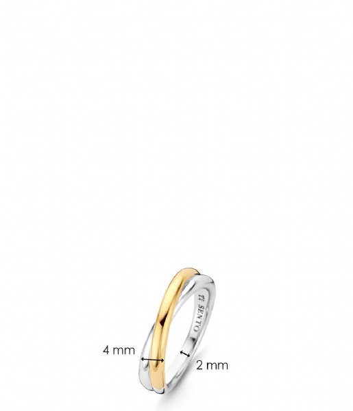 TI SENTO - Milano   925 Sterling silver Ring 1953 Silver gold plated (1953SY)