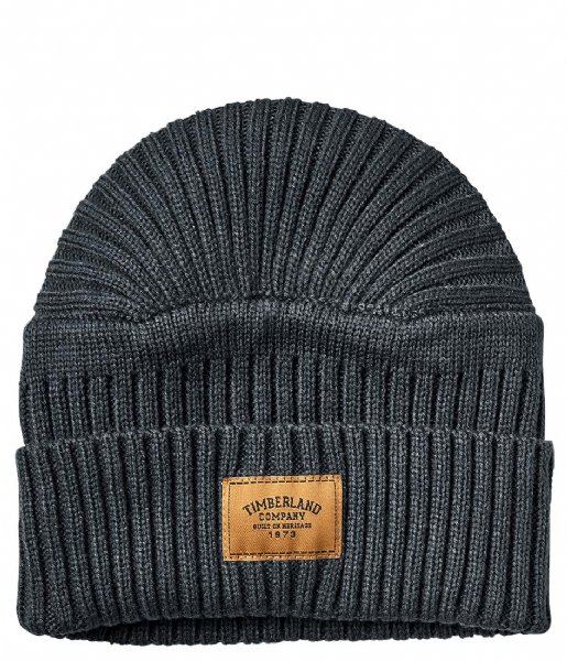 Timberland  Ribbed Beanie Charcoal Heather