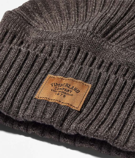 Timberland  Ribbed Beanie Charcoal Heather