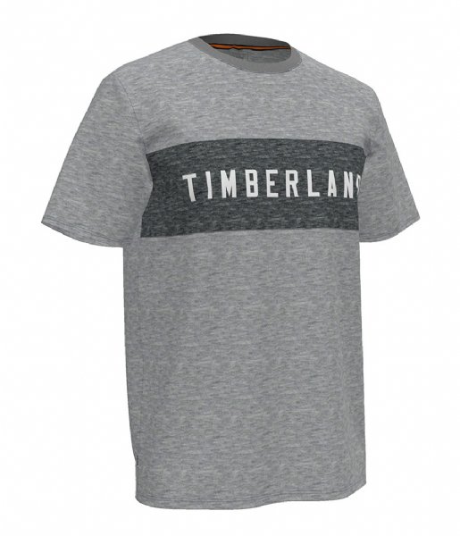 Timberland  Short Sleeve Block Branded Tee Medium Grey Heather