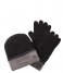 TimberlandHat and Glove Set with Contrast Cuff and Tipping Black (1)