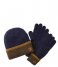 TimberlandHat and Glove Set with Contrast Cuff and Tipping Peacoat