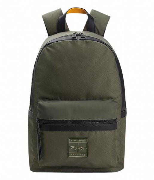 Tommy Hilfiger  Signature Backpack Army Green Flag Monogram (0H7)
