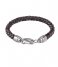 Tommy Hilfiger  Woven Leather Bracelet Zwart/bruin (TJ2790047)
