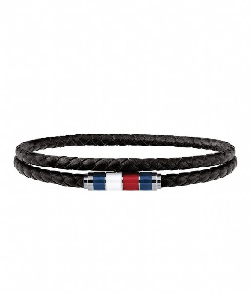 Tommy Hilfiger Armband Leather Double Wrap Bracelet Zwart (TJ2790056)