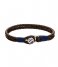 Tommy Hilfiger  Button Leather Bracelet Bruin (TJ2790196S)