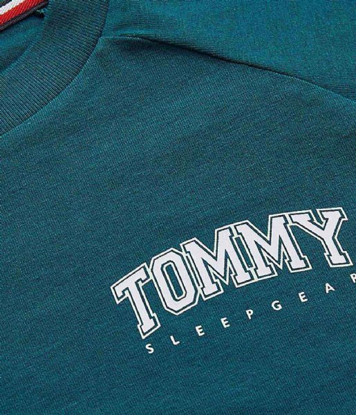 Tommy Hilfiger  Short Sleeve Short Set Print Rugby Stripes Night Diver (0TW)